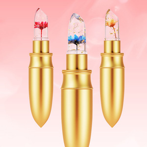 Lápiz Labial en Gel Cremoso de Larga Duración con Efecto Difuminado, Acabado Mate de Terciopelo Mineral Personalizado con Flores Secas - Product Image 3