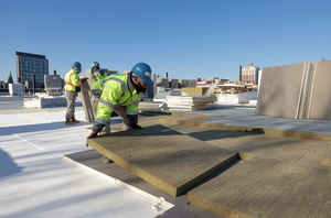 HEJ Panneau thermique acoustique insonorisant en laine de roche haute densité à température constante pour toiture |   Certifié Energy Star pour les données - Product Image 4