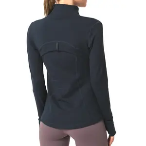 Custom design yoga clothes wear quick dry spandex fabrics full zipper light weight workout sports women yoga Jacket