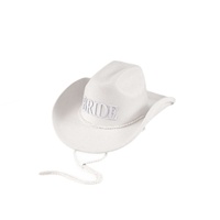 Sombreros de Vaquero Blancos Brillantes para Despedida de Soltera, Fiesta de Novia, Venta al Por Mayor