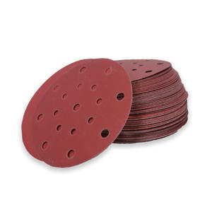 5 inci 125mm kait bulat dan <span class=keywords><strong>Loop</strong></span> aluminium oksida merah amplas disesuaikan OEM/ODM amplas pemoles kertas - Product Image 5