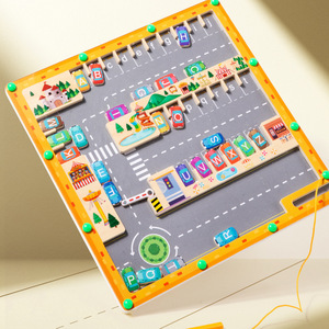 <span class=keywords><strong>Jeu</strong></span> de labyrinthe de stationnement en bois Montessori personnalisé pour enfants, <span class=keywords><strong>jeu</strong></span> éducatif d'apprentissage pour garçons et filles - Product Image 5