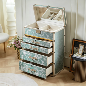 Gabinete <span class=keywords><strong>de</strong></span> Joyería <span class=keywords><strong>de</strong></span> Lujo, Moderno, <span class=keywords><strong>de</strong></span> Diseño, con Laterales Rígidos y Alambre <span class=keywords><strong>de</strong></span> Cobre, para Almacenamiento <span class=keywords><strong>de</strong></span> Joyas en Villas y Mansiones, Mueble Premium - Product Image 3