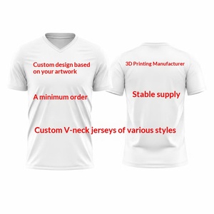 Sitio Web Independiente Transfronterizo para Camisetas Deportivas de Manga Corta con Cuello en V y Estampado Digital 3D para Hombre y Mujer, en Tela de Malla - Product Image 1