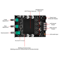 YS-XPSM 150W * 2 carte amplificateur de puissance TDA 7498E stéréo basse BT 5.0 Audio puissance Subwoofer amplificateur carte Module 2.0 canaux