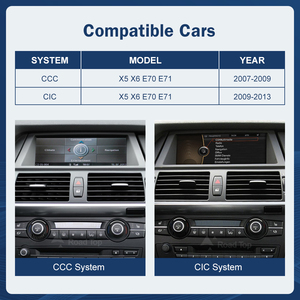 Autoradio Android Auto Multimédia Sans Fil Apple Carplay Écran Pour BMW X5 X6 E70 E71 2007-2013 CCC <span class=keywords><strong>CIC</strong></span> - Product Image 2