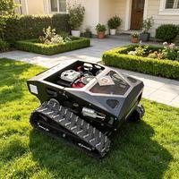 Tondeuse à gazon télécommandée sur chenilles de 550 mm avec moteur haute performance 7,5 CV, vitesse 0-4 km/h, pour ferme et jardin, garantie 1 an