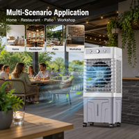 Refroidisseur d'air à grande capacité 45L, 100W, longue autonomie, refroidissement par évaporation, sur pied, OEM ODM CE CB, vente en gros, pour la maison
