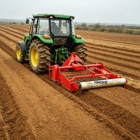 Sarcleuse rotative robuste pour tracteur à 4 roues, avec butteuse à 2 rangs