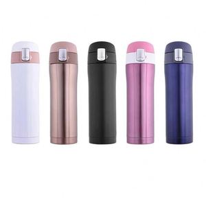 Nouvelle conception Bouteille isotherme portable 350 ml en acier inoxydable à double paroi, Gourde d'extérieur, Tasse Stitch - Product Image 1