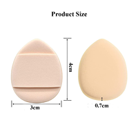Mini houppette de maquillage portable en forme de coussin d'air pour le visage, éponge de maquillage, mini houppette à poudre pour les doigts