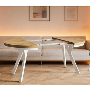 Nuovo Arrivo: Tavolo da Pranzo Allungabile con Gambe in Legno, Arredamento per la Casa, Tavolo da Pranzo Comodo e Durevole - Product Image 2