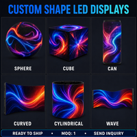 Écran LED sphérique personnalisé à 360 degrés, écran LED sphérique P1.5-P5 pour intérieur et extérieur, pour musée, scène, centre commercial, événement