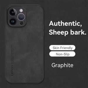 Protecteur de caméra en cuir de mouton mat pour Iphone 16 <span class=keywords><strong>Pro</strong></span> Max 17Air 15 14 Plus 13 12 Mini coque - Product Image 6