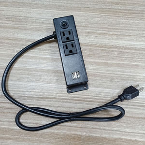 مقبس كهربائي قابل للتركيب على السطح مع منفذين USB للشحن وحماية من الحمل الزائد للخزائن وسطح الطاولة - Product Image 3