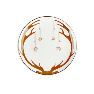 Wholesale Christmas Dinner <b>Set</b> Gold Nordic Luxury Porcelain Plate Ceramic Charger Plates <b>for</b> Home or Wedding Dinners - Product Image 5