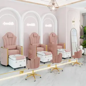 2023 Sofa Salon penjualan Modern pabrik pink kenyamanan pijat manikur kuku kecantikan pedikur kursi