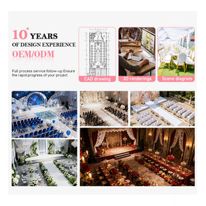 Tavolo da Cerimonia Moderno di Lusso con Struttura in Acciaio Inox Dorato e Piano in Vetro a Specchio, Tavolo Serpentino per Matrimoni - Product Image 4