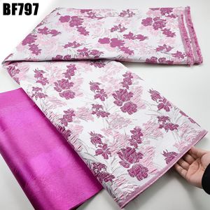 2023 बेबी पिंक अफ्रीकी जरी कपड़े Jacquard जामदानी डिजाइन ब्रोकेड Jacquard कपड़े उच्च गुणवत्ता के लिए पार्टी शादी की पोशाक - Product Image 3