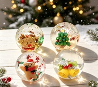 Boule de neige Squishy de Noël en TPR, à montée lente, avec paillettes de maltose, anti-stress, cadeau fantaisie, article de fête, vente en gros, 14 ans