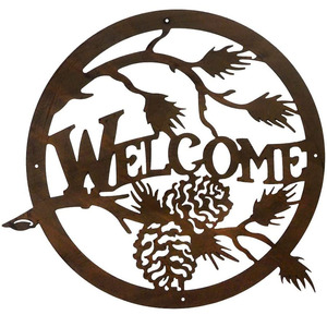 Panneau de bienvenue murale en métal découpé au Laser, 1 pièce, Plaque de maison pour cabine, camping-car ou villa - Product Image 1