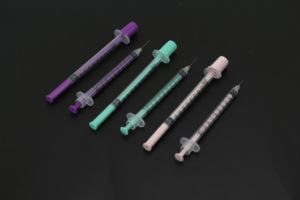 Jeringas de insulina de 0.5ml, caja de 31 unidades, <span class=keywords><strong>5</strong></span>/16 mm, <span class=keywords><strong>jeringa</strong></span> de 1ml, 6mm, 8mm, en colores morado, verde y rosa - Product Image 5