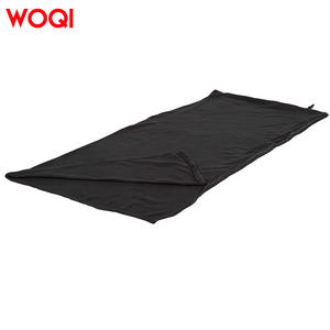 Saco de dormir de lana Woqi, negro, estilo sobre rectangular, transpirable, ligero, para adultos, uso en interiores y exteriores. - Product Image 3
