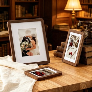 <span class=keywords><strong>Cadre</strong></span> photo en bois massif aux coins arrondis avec plexiglas HD pour montage mural ou sur table, esthétique minimaliste, décoration intérieure - Product Image 2