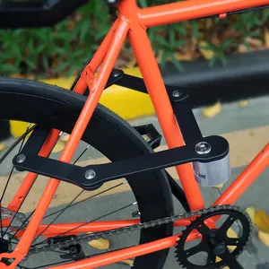 新着クリプトナイトバイクロックバイクハンドル折りたたみロックアラームバイクフロントハンドルバーロック付き