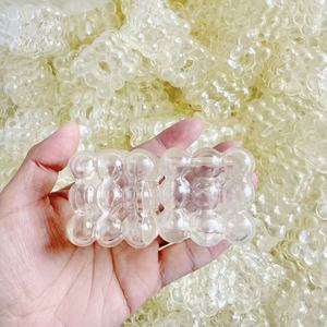 Balle cube transparente à presser, jouet DIY fait main à rebond lent - Product Image 1