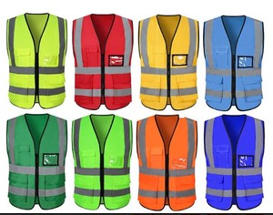 Gilet Riflettente Personalizzato ad Alta Visibilità per Lavoratori Stradali, Abbigliamento da Lavoro Arancione con Tasche per l'Industria - Product Image 6