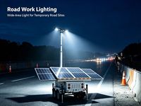 Panneau solaire monocristallin en silicium durable et imperméable de haute qualité, remorque avec éclairage LED haute puissance pour jardin et construction routière