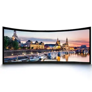 Màn Chiếu Cong Cố Định 3d HD Bạc/Màn Hình Máy Chiếu Khung Cố Định/Khung Cố Định Cho Màn Hình Máy Chiếu Rạp Hát Tại Nhà