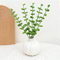 Handgemachter DIY Warm Twisted Stick Halbfertiger Künstlicher Eukalyptus-Blütenstrauß für Feiertage und Muttertag – Geschenkdekoration