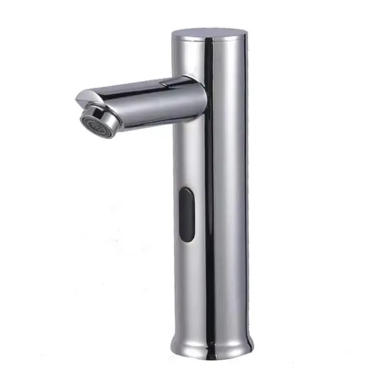 Cheap price brass wash basin automatic touchless hot and cold water tap hand free sensor faucet for WC commercial public toilet