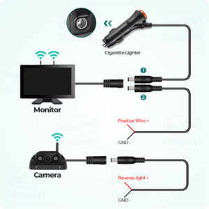 10.1 ''Màn hình cảm ứng kỹ thuật số không dây DVR kỷ lục Wifi 4CH IPS màn hình ahd1080 <span class=keywords><strong>Mini</strong></span> đảo ngược sao lưu máy ảnh cho Xe Tải/Trailer/BUS/RV - Product Image 6