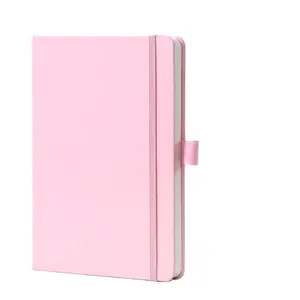 New Design A5 Pink Hard Cover Customized Journal Supplier Pu Leather Notebooks With Custom Logo