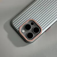 Étui de luxe antichoc mat ondulé pour iPhone 18 17 Air 16 15 14 13 Pro Max Plus, coque rigide en PC avec pare-chocs plaqué ondulé