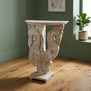 WOODEN CONSOLE vintage console <b>table</b> brings understated elegance to your hallway or <b>living</b> <b>room</b> - Product Image 6