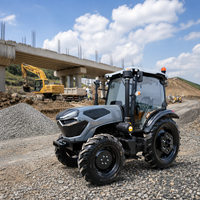 Tracteur agricole professionnel robuste à châssis renforcé, 120 CV, 4 roues motrices, diesel, forte capacité de charge