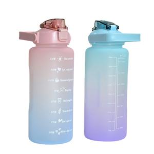 Großhandel kunden spezifisches Logo 2000ml 900ml 500ml 3 in 1 Sport Wasser flaschen set mit motivierender Zeitskala für Reises port - Product Image 2