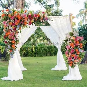 Kunstbloemen guirlande zijden rozen groen decoratie wandhanger kunstbloemen guirlandes voor bruidsboog roze oranje groen paars - Product Image 5