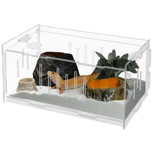 Benutzer definierte klare quadratische Acryl Reptilien <span class=keywords><strong>Terrarium</strong></span> Gehäuse Magnete polierte <span class=keywords><strong>Display</strong></span> Box für Kaufhaus Werbung <span class=keywords><strong>Display</strong></span> - Product Image 2