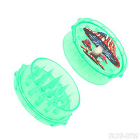 Nouveau nouveau broyeur de cigarettes en plastique artisanal personnalisé grand broyeur de cigarettes 75mm taille 2 couches broyeur de cigarettes pour accessoires de fumer