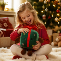 Boîte cadeau de Noël personnalisée, jouet en peluche pour la décoration des fêtes, peluche douce, ornement de Noël, commande en gros, production de masse