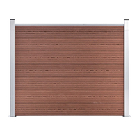 Clôture en bois naturel de style rétro, surface lisse et délicate, anti-rayures, clôture en WPC de qualité supérieure pour la maison et le jardin