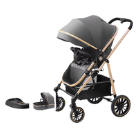 Poussette de luxe haut de gamme pour bébé, style premium, pour le marché européen et américain, avec grand cadre