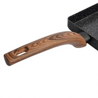Sartén Antiadherente de Aluminio con Revestimiento de Mármol OEM de 18 cm, Compatible con Inducción, Certificación LFGB, Venta al por Mayor de Utensilios de Cocina