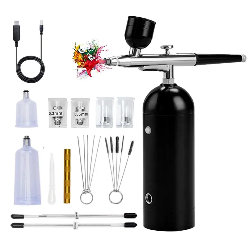 Kuchen dekorieren Spray Akku Airbrush Kompressor Pistole Aerografo Airbrush Make-up-Sets