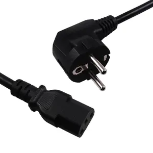 Custom EU VED 3A 10A 15A 16A 240V 220V 250V 5FT 6FT 2Prong 3Prong Schuko Outdoor Extension Power Cord Cable to IEC C7 C13 C14